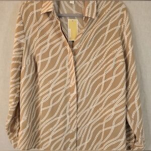 Michael Kors Tan Patterned Women's Shirt